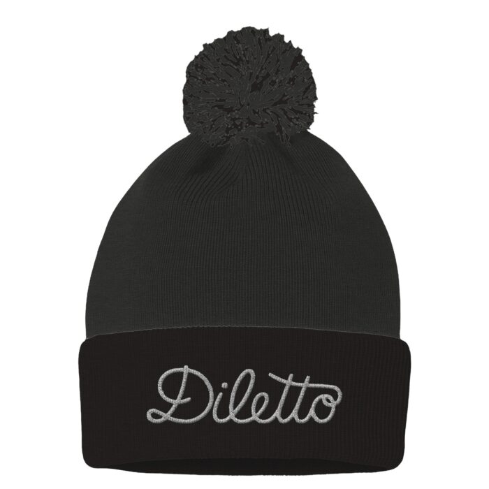 Diletto Pom-Pom Cuffed Beanie