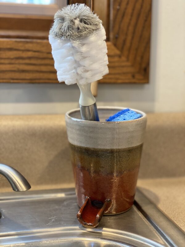 Bronze & White Kitchen Sponge Holder