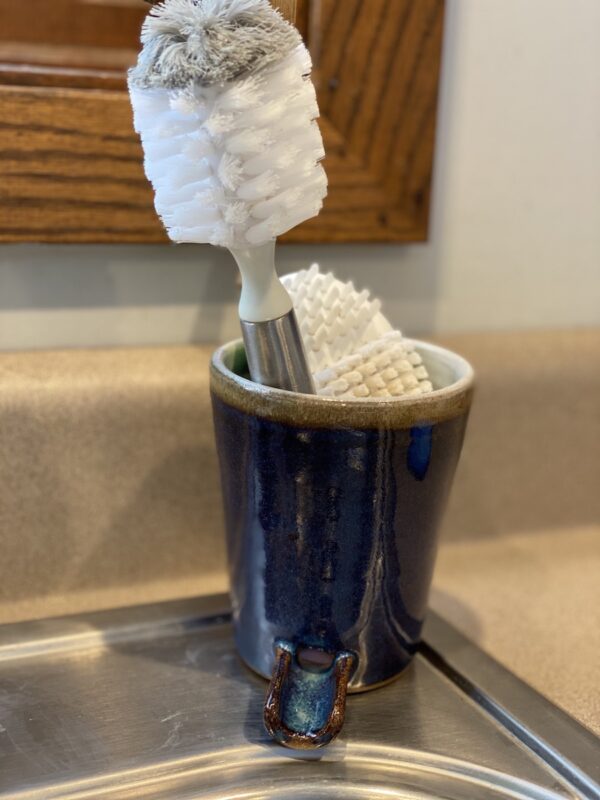 Navy Kitchen Sponge Holder