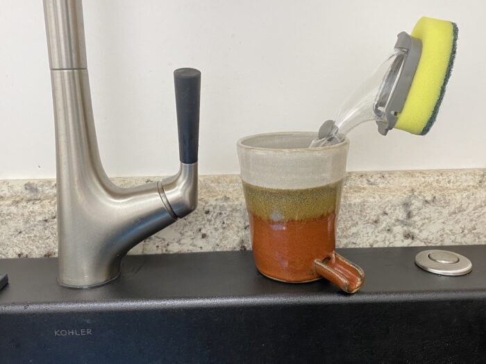 Bronze & White Kitchen Sponge Holder
