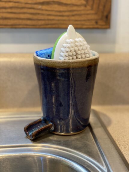 Navy Kitchen Sponge Holder