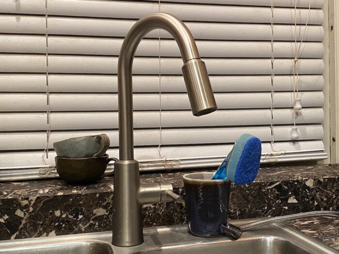 Navy Kitchen Sponge Holder