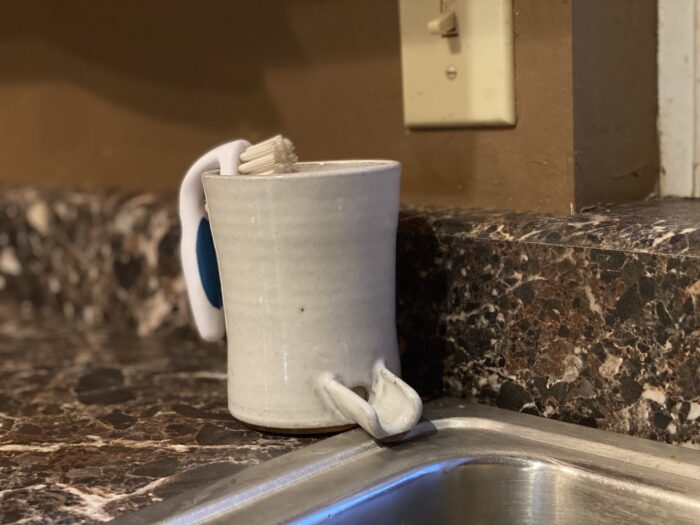 White Kitchen Sponge Holder